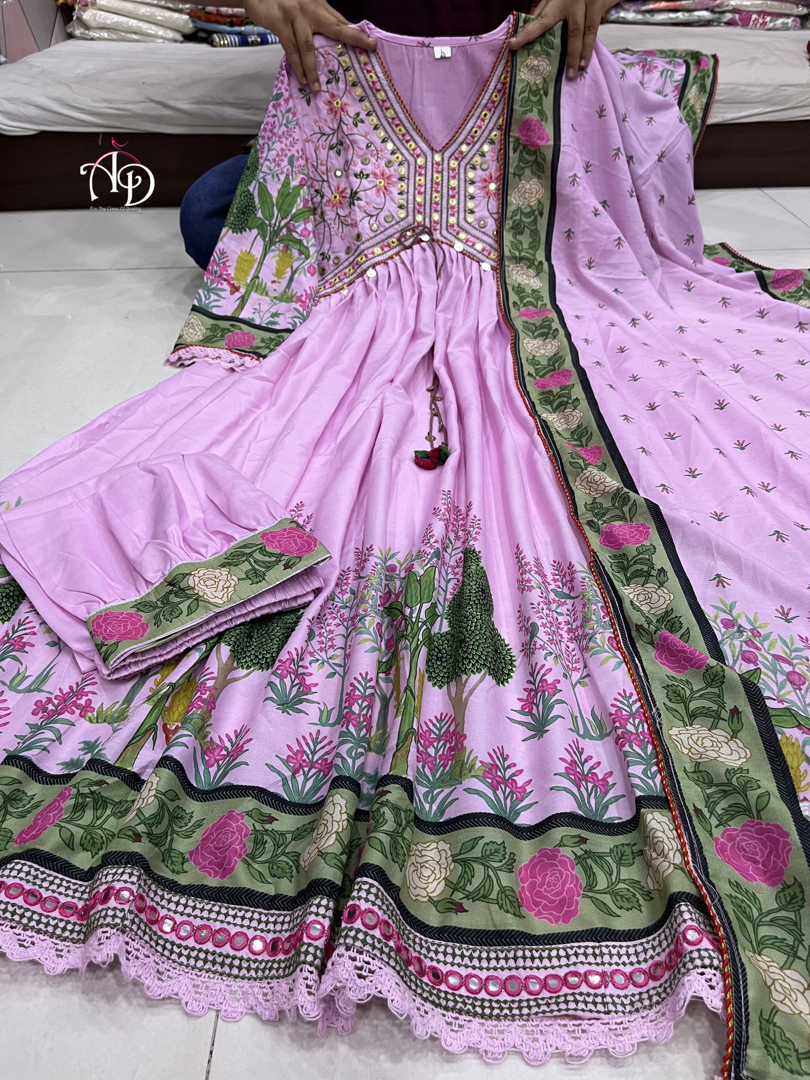 Akshar Alia Cut Designer Kurti With Bottom Dupatta Catalog